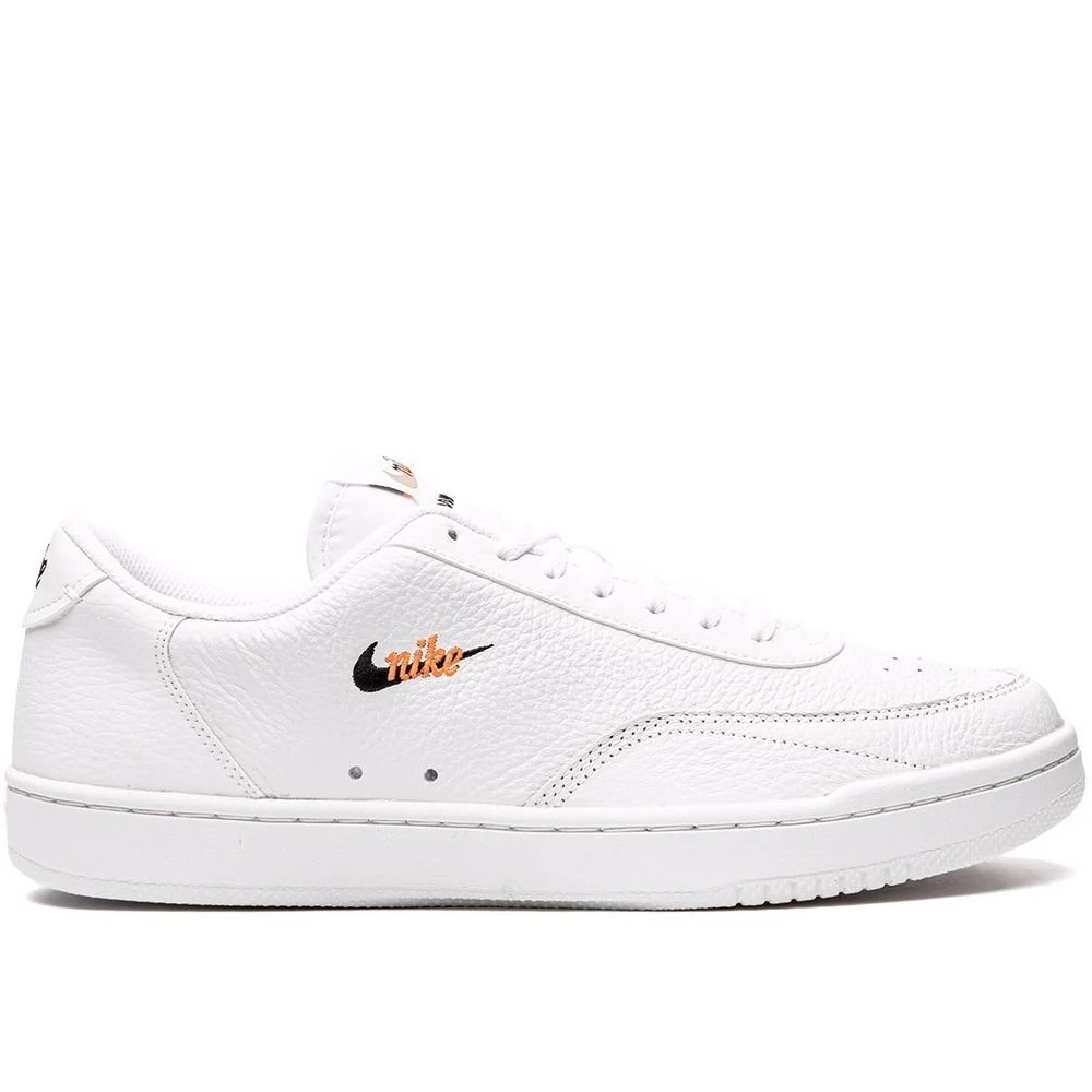 Men’s Nike Court Vintage Premium Sneaker; White Retro w Orange Detail Size 11